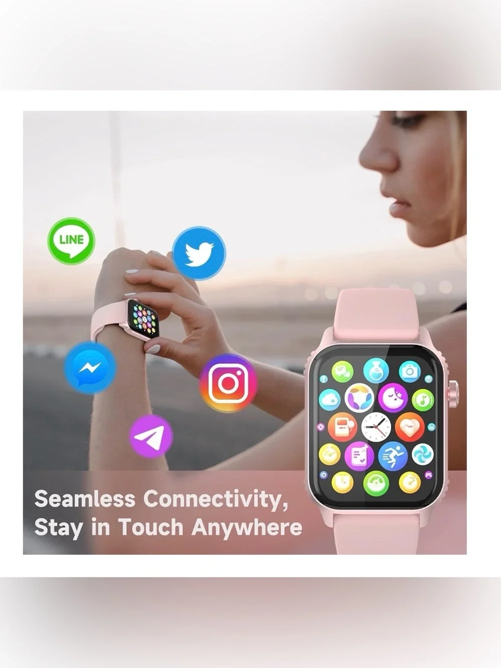 Smart Watch for Women- Pink
